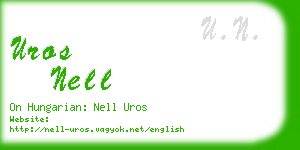 uros nell business card